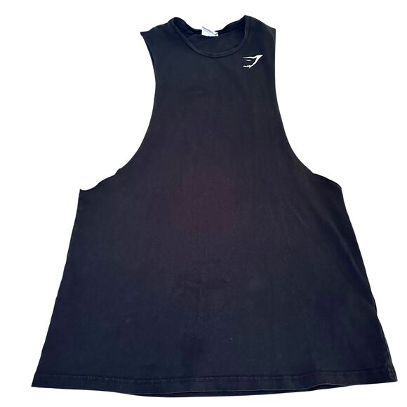 Gymshark Critical Drop Tank Top Men's Size Medium Black Arm Muscle Cutoff Active - Picture 1 of 4
